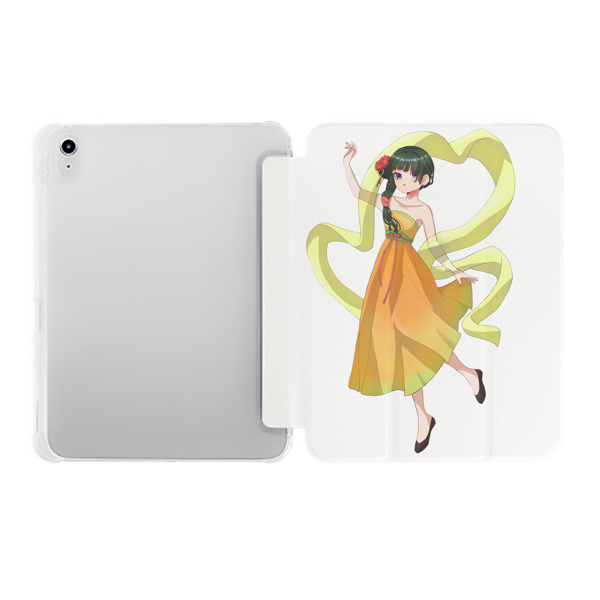 （画像用） 薬屋のひとりごと The Apothecary Diaries IPad ケース ペン収納付き 三つ折りスタンド PUレザー×シリコン 対応機種9.5/10.5/10.9インチ